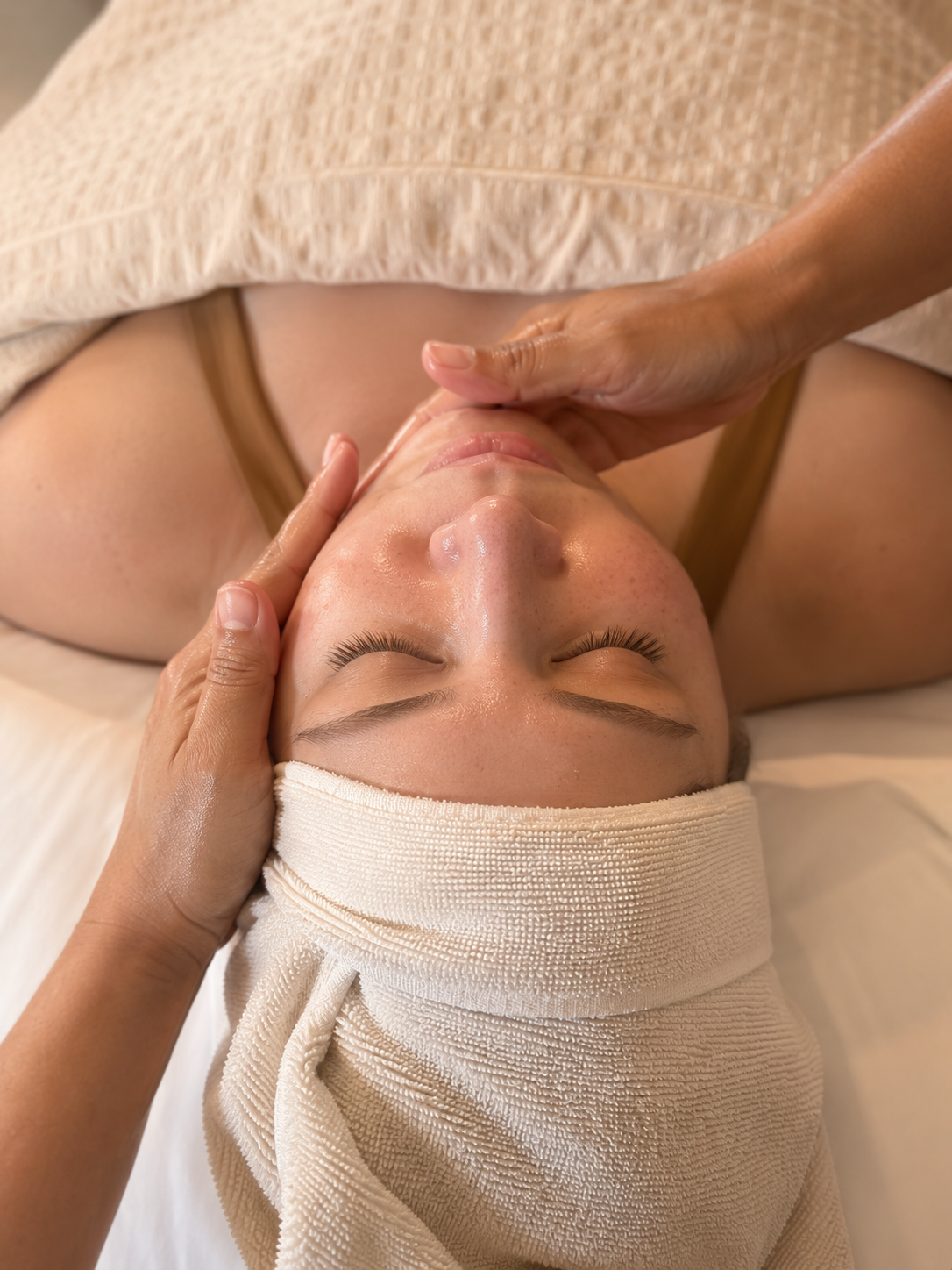 Hands-on facial treatment
